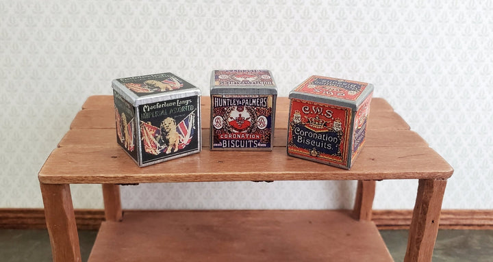 Dollhouse Miniature Biscuit Cookie Tins Old Fashion Grocery Store 1:12 Scale Food - Miniature Crush