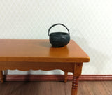 Dollhouse Miniature Black Cauldron Medium Size 1:12 Scale Black "Cast Iron" Pot with Handle - Miniature Crush