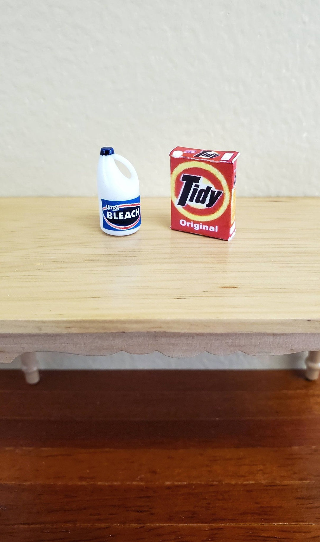 Dollhouse Miniature Bleach & Boxed Laundry Detergent 1:12 Scale Laundry Room - Miniature Crush
