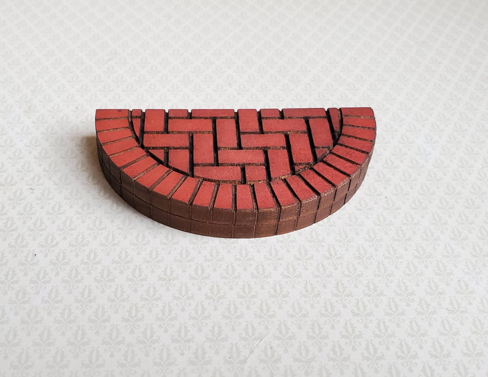 Dollhouse Miniature Brick Step Half Round Exterior for Entryway Door 1:12 Scale 3" - Miniature Crush