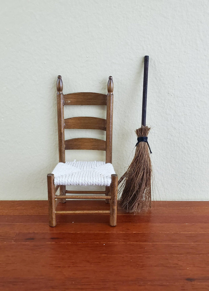 Dollhouse Miniature Broom Primitive Straw Style or Witch's Broom 1:12 Scale - Miniature Crush