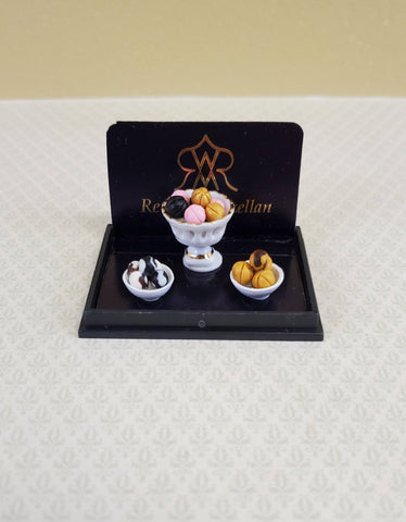 Dollhouse Miniature Candy Dishes Bonbon Treats Reutter Porcelain 1:12 Scale - Miniature Crush