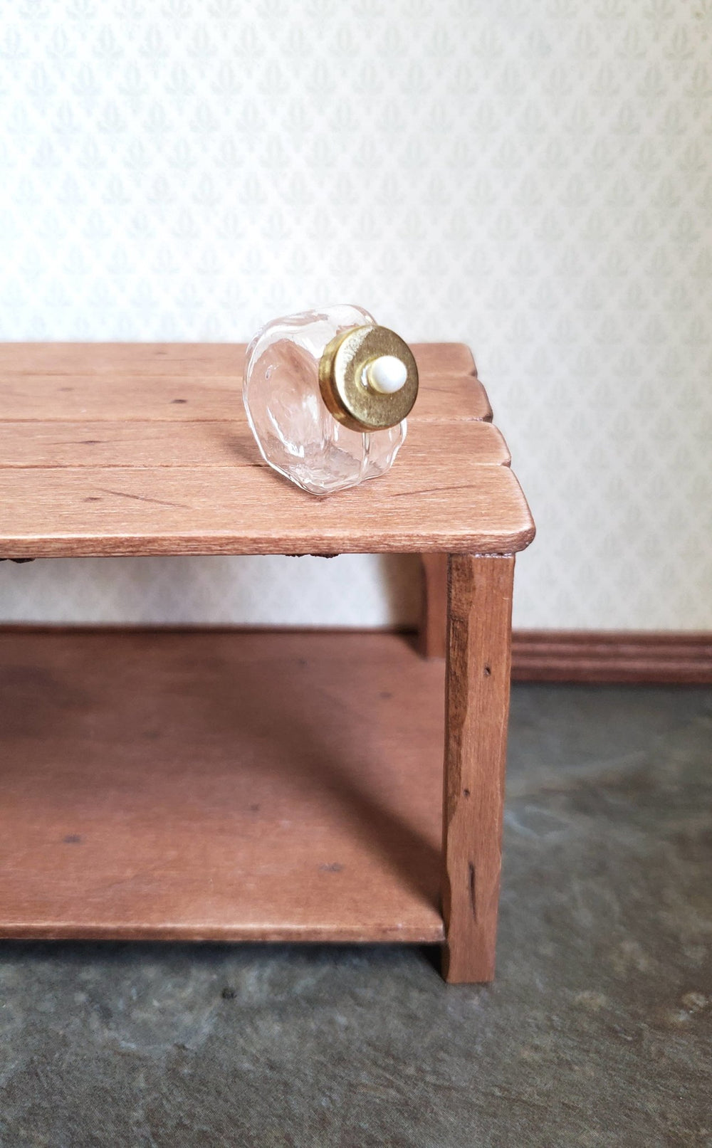 Dollhouse Miniature Candy Jar with Lid Clear Glass Counter Store 1:12 Scale - Miniature Crush