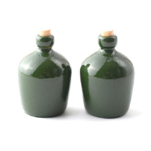 Dollhouse Miniature Carboy Jugs Green Bottles Set of 2 1:12 Scale - Miniature Crush