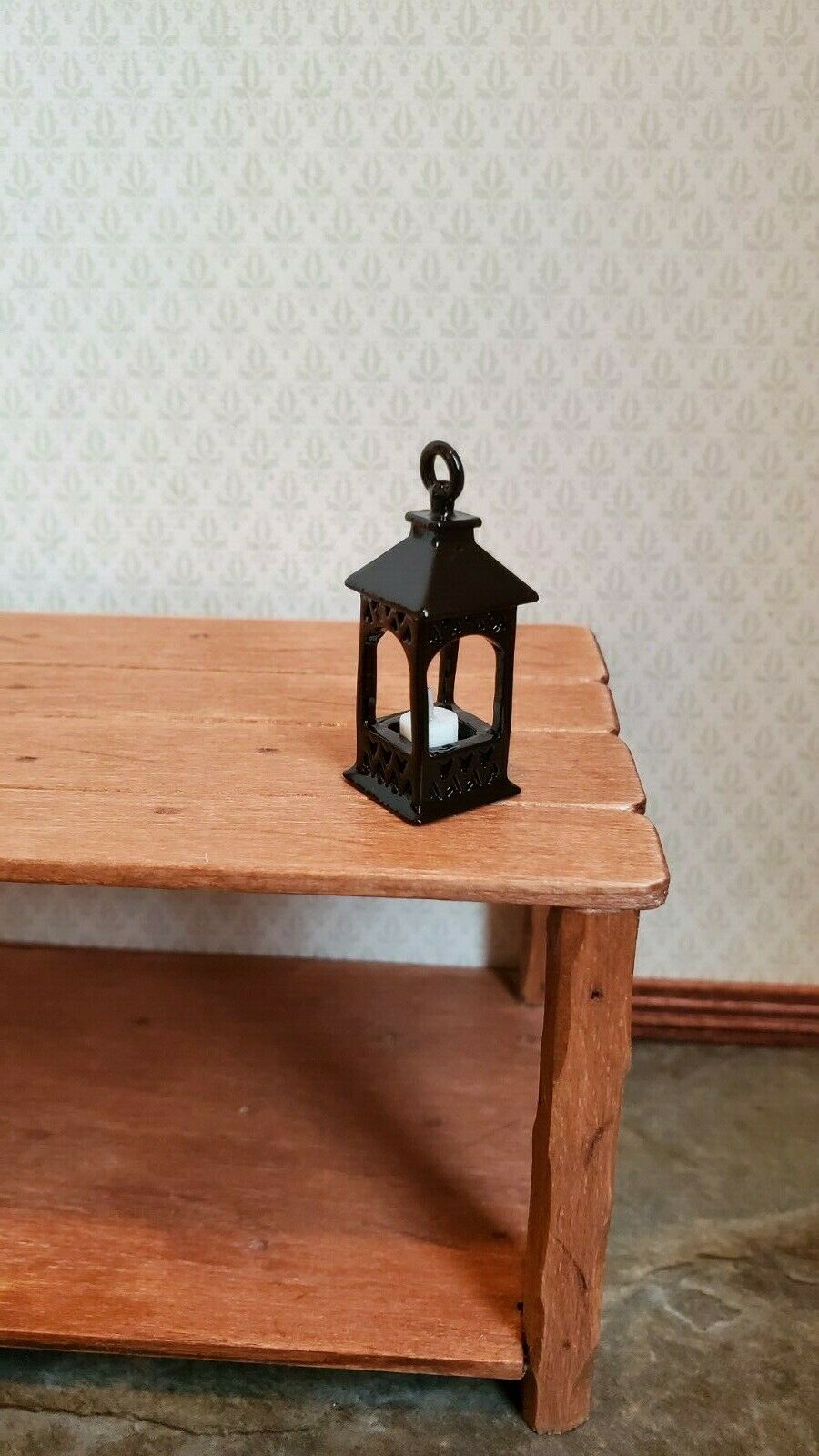 Dollhouse Miniature Carriage Lantern with Candle 1:12 Scale non electric - Miniature Crush