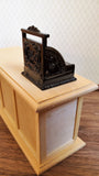 Dollhouse Miniature Cash Register Till Black Vintage Style Metal 1:12 Scale Opening Drawer - Miniature Crush