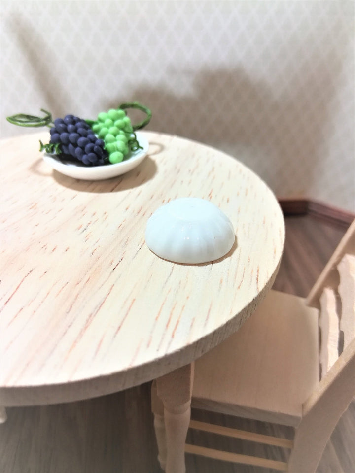 Dollhouse Miniature Ceramic Bowls x2 White Fluted Edges 1:12 Scale Kitchen - Miniature Crush