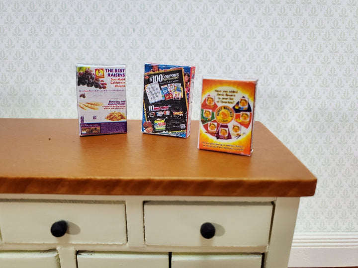 Dollhouse Miniature Cereal Boxes x3 Fruity Pebbles Honey Bunches of Oats 1:12 Scale Kitchen Food - Miniature Crush