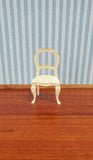 Dollhouse Miniature Chair Dining or Side Padded Seat Unpainted Wood 1:12 Scale - Miniature Crush