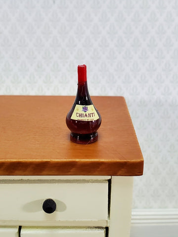 Dollhouse Miniature Chianti Wine Bottle 1:12 Scale Kitchen Accessory Beverages - Miniature Crush