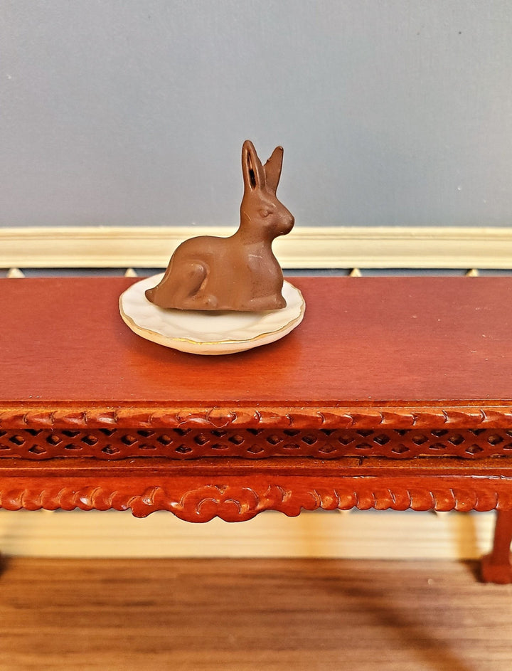 Dollhouse Miniature "Chocolate" Easter Bunny Rabbit 1:12 Scale 3/4" tall - Miniature Crush