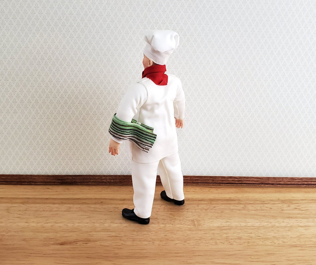 Dollhouse Miniature Cook Chef Male Doll Resin Body Cloth Clothes 1:12 Scale Falcon Miniatures - Miniature Crush