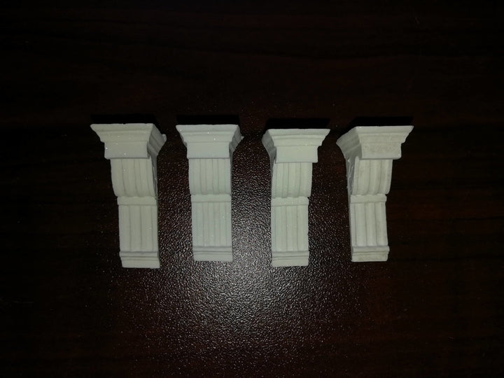 Dollhouse Miniature Corbels Plaster Resin 1:12 Scale Set of 4 - Miniature Crush