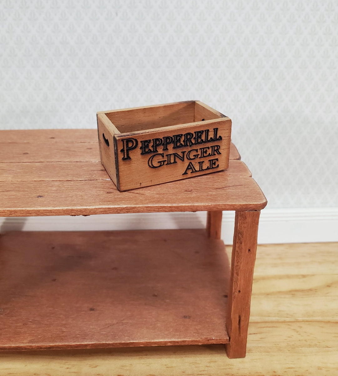Dollhouse Miniature Crate Pepperell Ginger Ale Vintage Style 1:12 Scale Handmade - Miniature Crush