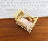 Dollhouse Miniature Crib Wood Light Oak Drop Side 1:12 Scale Nursery Furniture - Miniature Crush