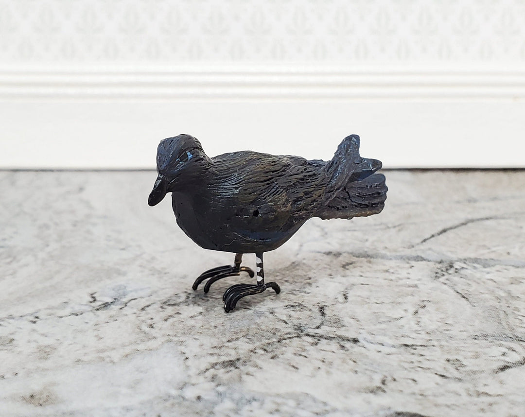 Dollhouse Miniature Crow or Raven Bird Large Resin 1 3/8" long 1:12 Scale - Miniature Crush