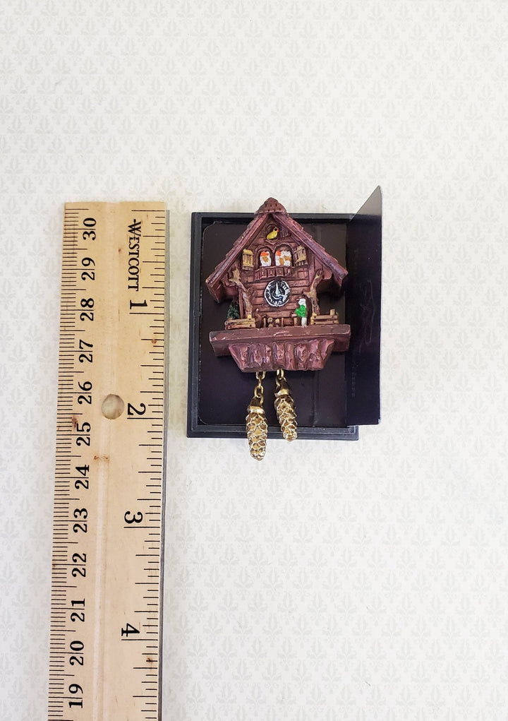 Dollhouse Miniature Cuckoo Clock Resin by Reutter 1:12 Scale German Style - Miniature Crush