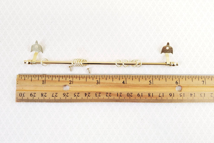 Dollhouse Miniature Curtain Rod Brass Adjustable 1:12 Scale Houseworks 1151 - Miniature Crush