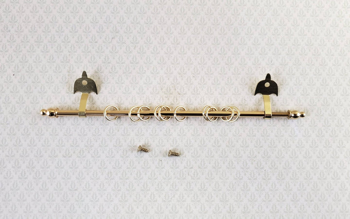 Dollhouse Miniature Curtain Rod Brass Adjustable 1:12 Scale Houseworks 1151 - Miniature Crush