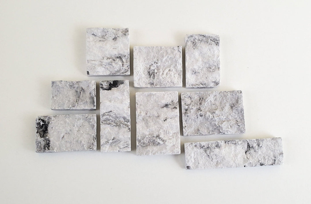 Dollhouse Miniature Cut Stone Gray by Andi Mini Brick & Stone 1:12 Scale 72 sq in AM0725 - Miniature Crush