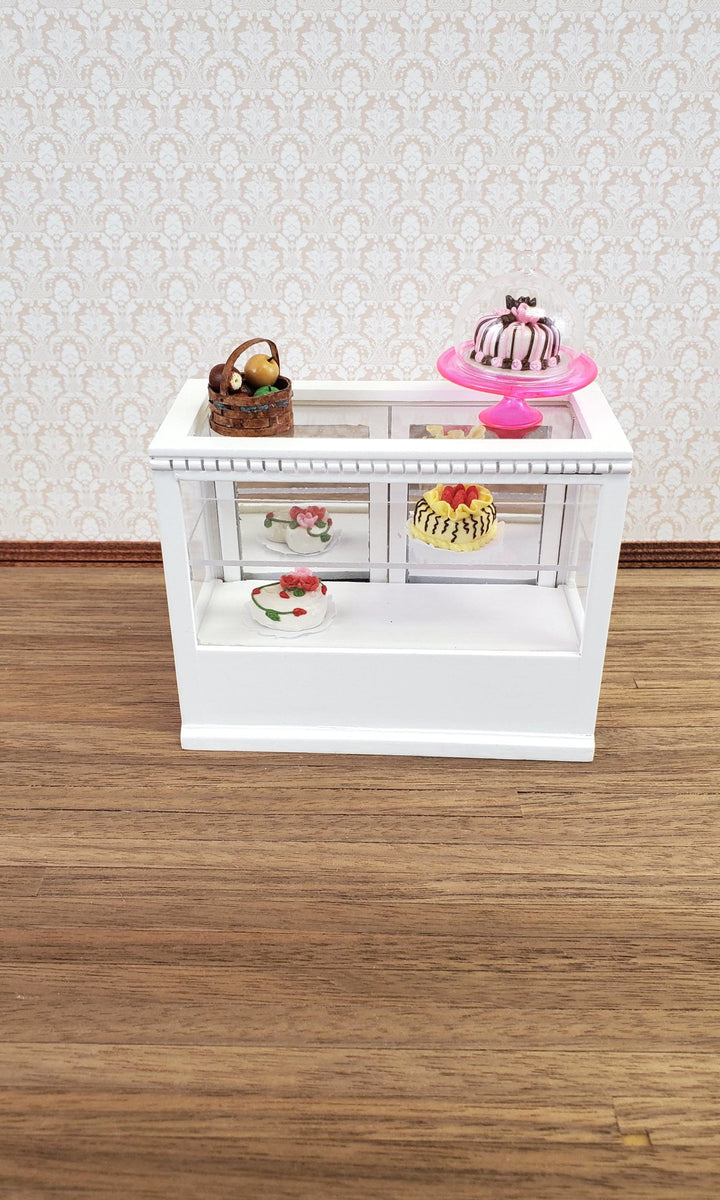 Dollhouse Miniature Display Counter for Bakery Store or Shop 1:12 Scale Furniture White - Miniature Crush