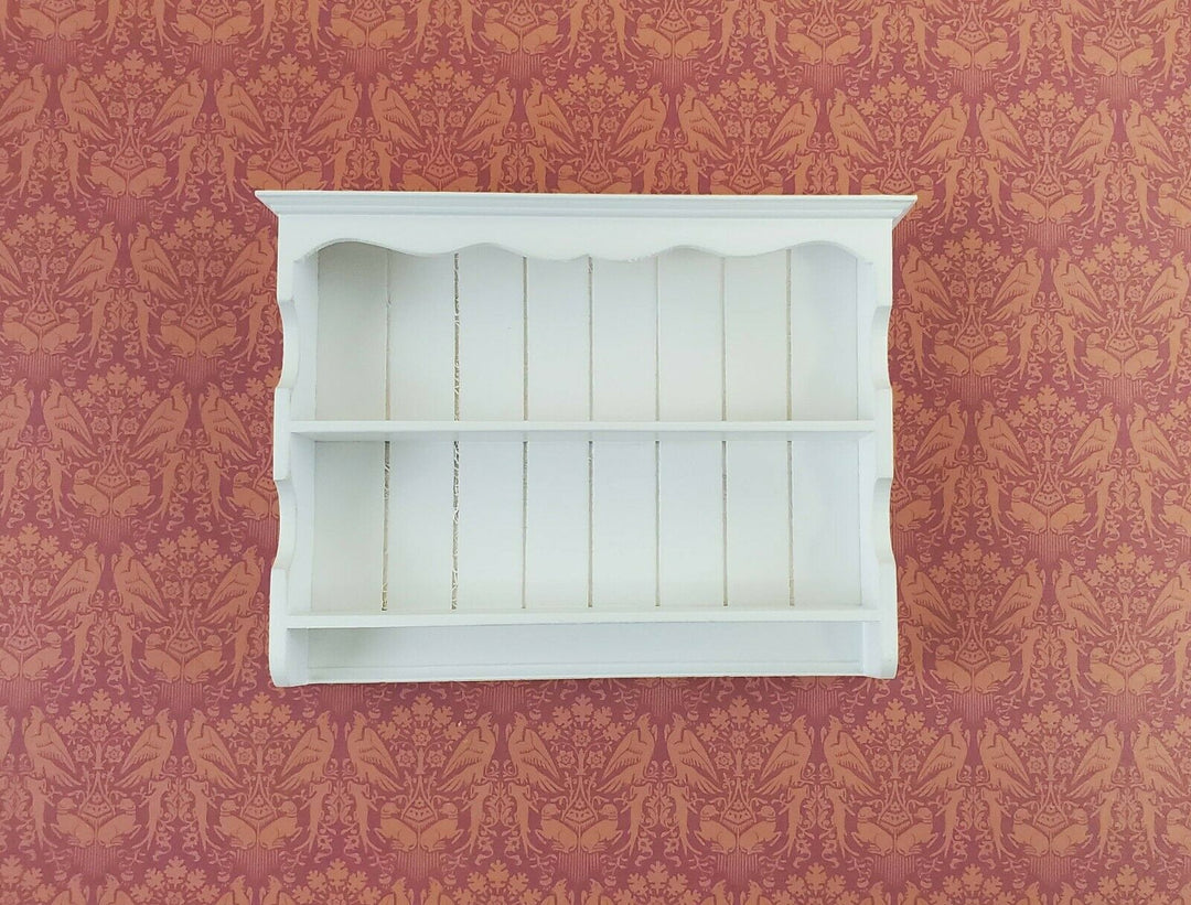 Dollhouse Miniature Display Shelf Large Hanging 1:12 Scale Furniture White Wood - Miniature Crush