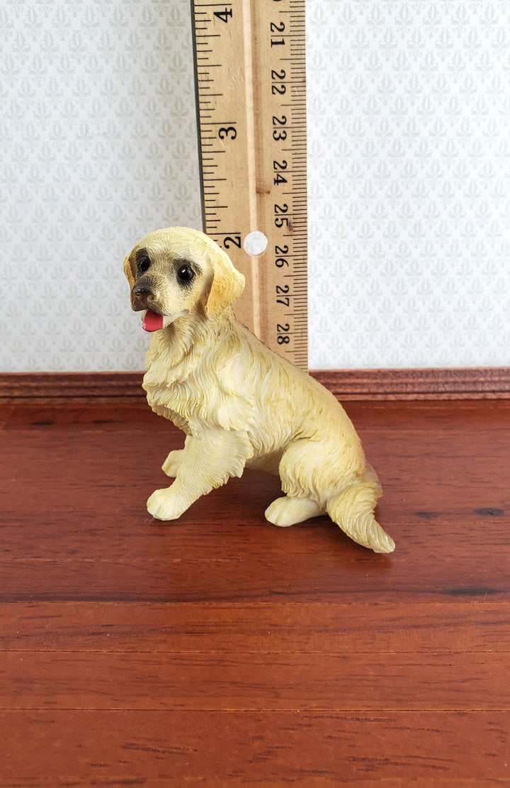 Dollhouse Miniature Dog Golden Retriever 1:12 Scale Animal Pet Resin - Miniature Crush