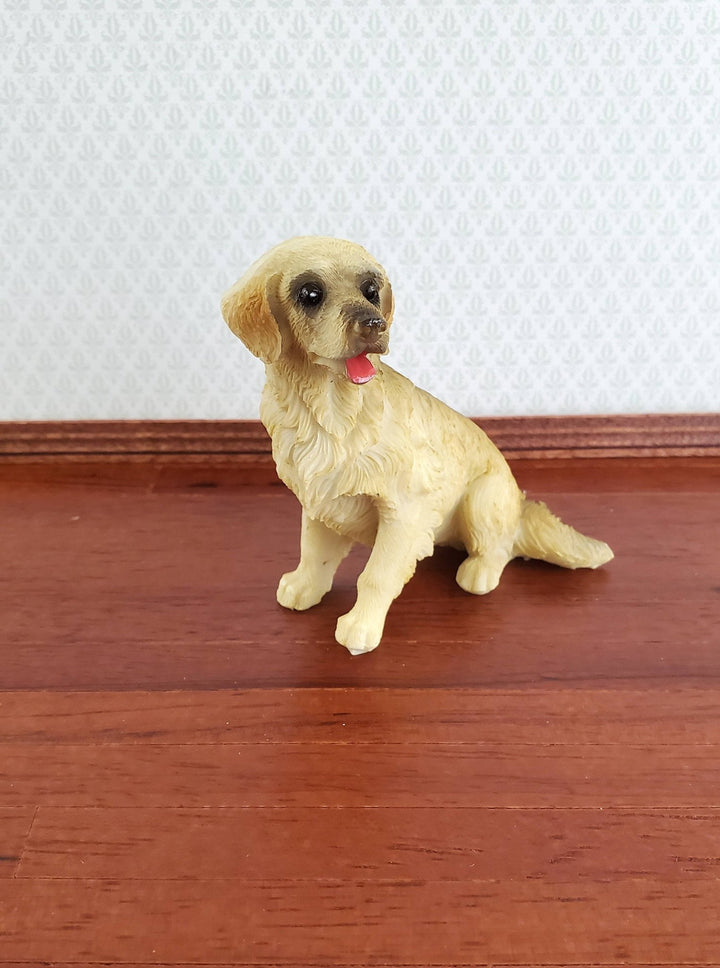 Dollhouse Miniature Dog Golden Retriever 1:12 Scale Animal Pet Resin - Miniature Crush