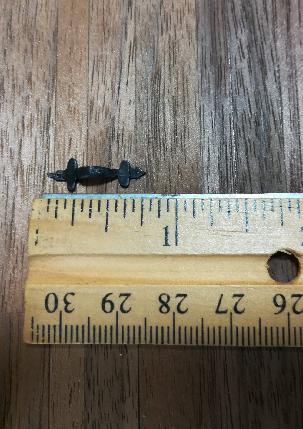 Dollhouse Miniature Door Handles or Drawer Pulls Tudor Style Black Metal 1:12 Scale - Miniature Crush