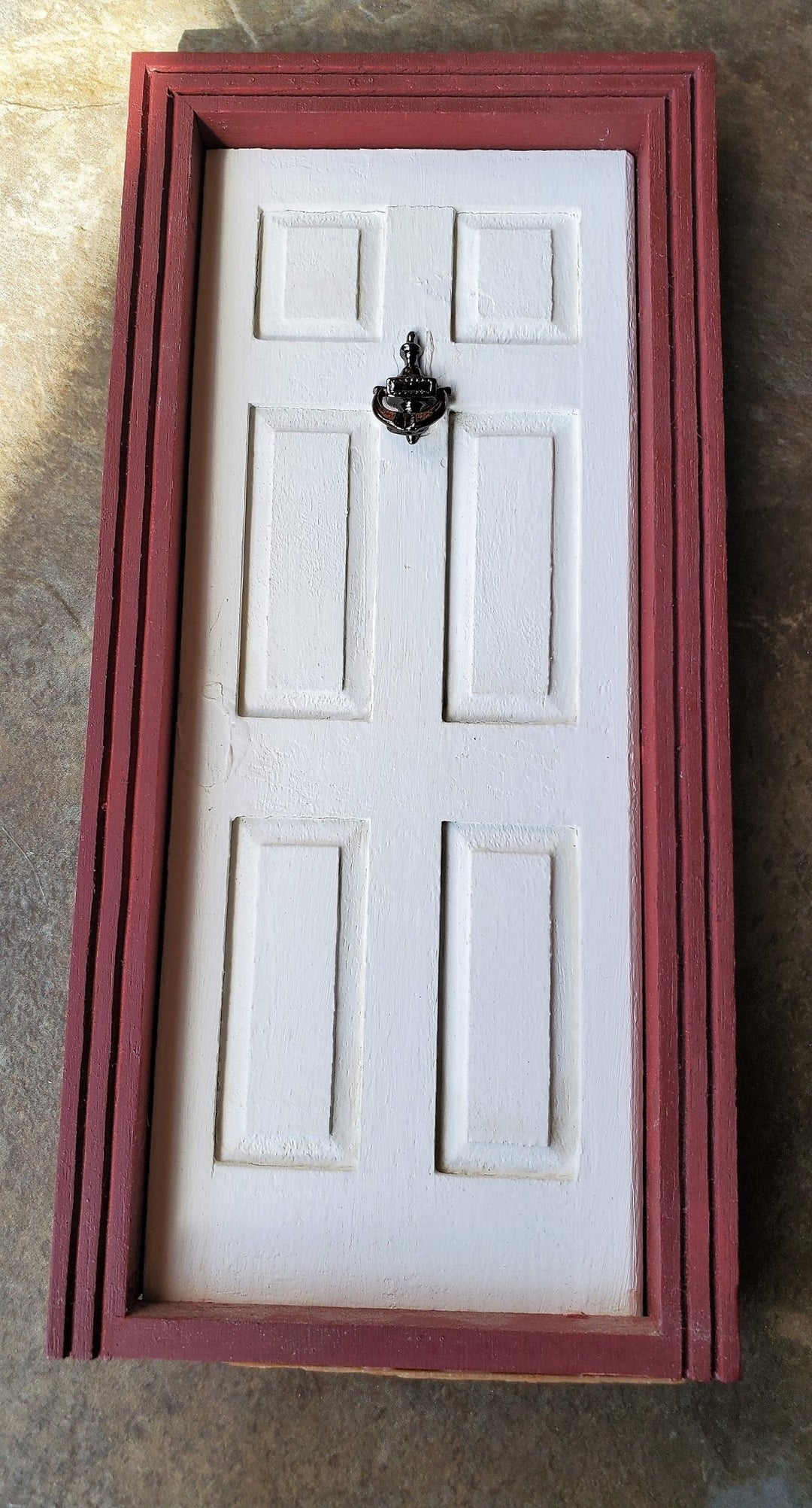 Dollhouse Miniature Door Knocker Classic Style Dark Bronze 1:12 Scale 18 mm - Miniature Crush