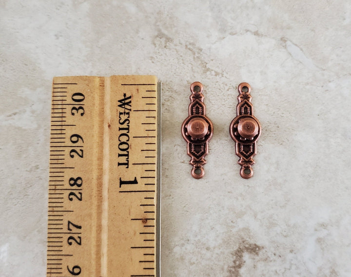 Dollhouse Miniature Doorknobs Handles Fancy Bronze 1 Set 1:12 Scale CLA05511 - Miniature Crush