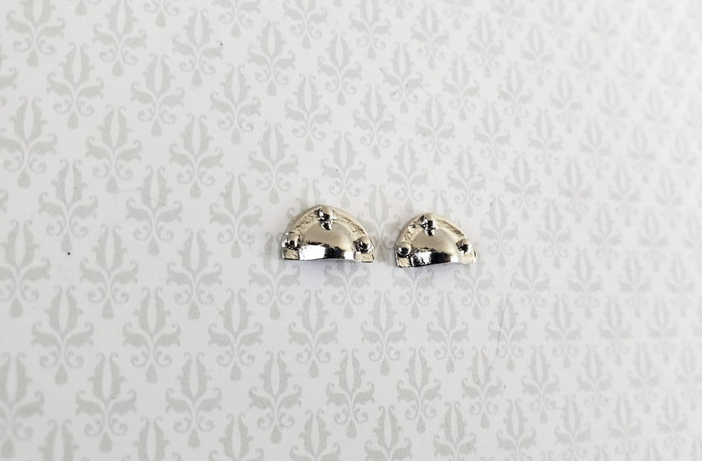 Dollhouse Miniature Drawer Pulls Chrome Silver Cup Style x2 1:12 Scale S3024B - Miniature Crush