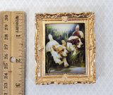 Dollhouse Miniature Duck Hunting Dogs Framed Print 1:12 Scale English Spaniel - Miniature Crush