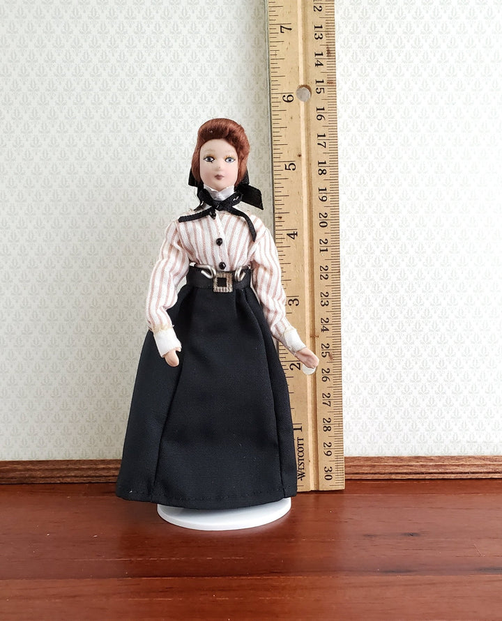 Dollhouse Miniature Female Doll Mom Mother Teacher Porcelain Poseable 1:12 Scale - Miniature Crush