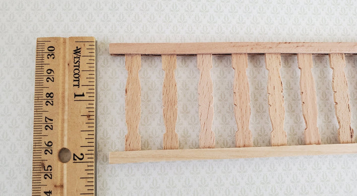 Dollhouse Miniature Fence Railing 1 Piece for Porches Decks Gardens 1:12 Scale - Miniature Crush