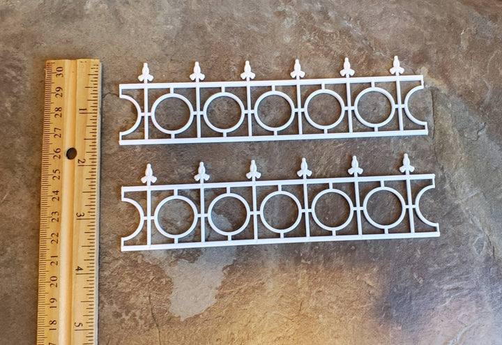 Dollhouse Miniature Fence Railing Widow's Walk x2 White Victorian Garden 1:12 Scale - Miniature Crush
