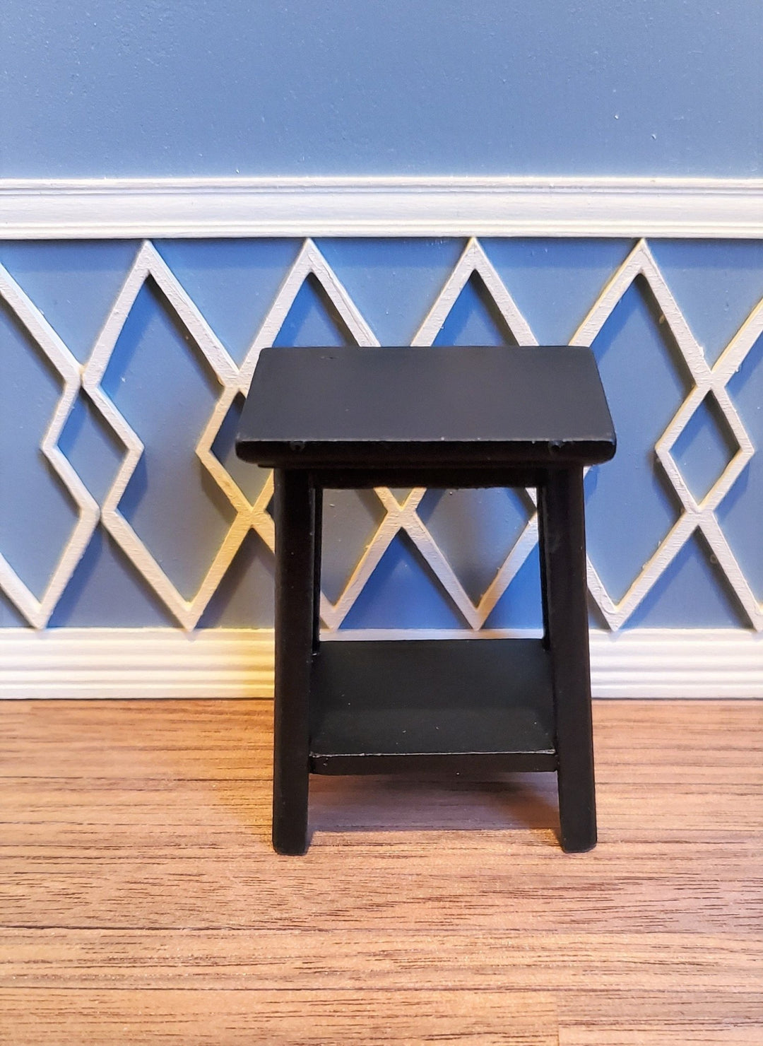 Dollhouse Miniature Fern or Plant Stand Side Table Black 1:12 Scale Furniture - Miniature Crush