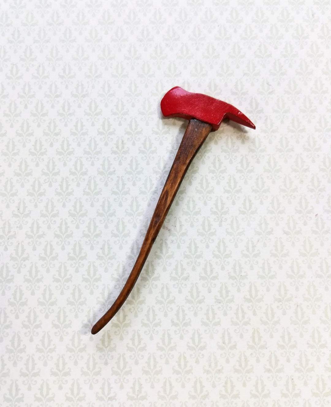 Dollhouse Miniature Fireman's Axe Red Sir Thomas Thumb 1:12 Scale Tool - Miniature Crush