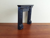 Dollhouse Miniature Fireplace Surround Victorian with Flowers Black 1:12 Scale - Miniature Crush