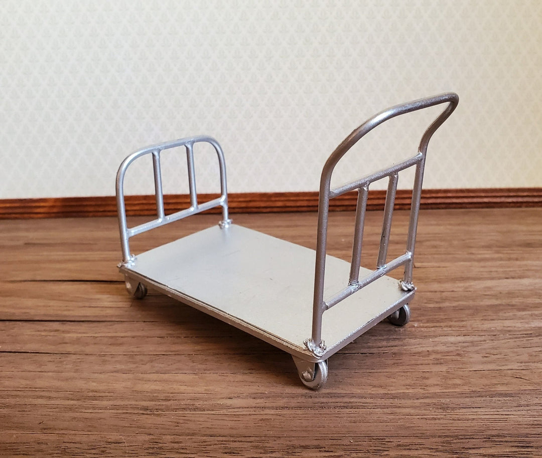 Dollhouse Miniature Flat Bed Cart Metal Utility Platform Hand Truck 1:12 Scale - Miniature Crush