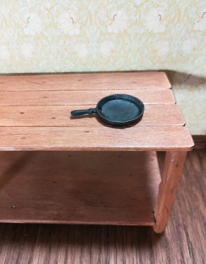 Dollhouse Miniature Frying Pan Cast Iron Look Painted Metal 1:12 Scale Kitchen - Miniature Crush