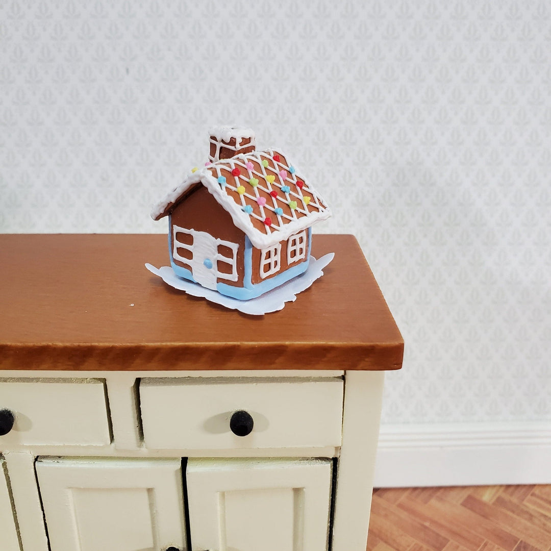 Dollhouse Miniature Gingerbread House Classic Style 1:12 Scale Christmas - Miniature Crush
