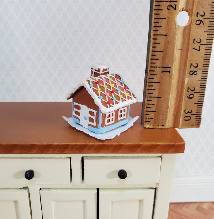 Dollhouse Miniature Gingerbread House Classic Style 1:12 Scale Christmas - Miniature Crush