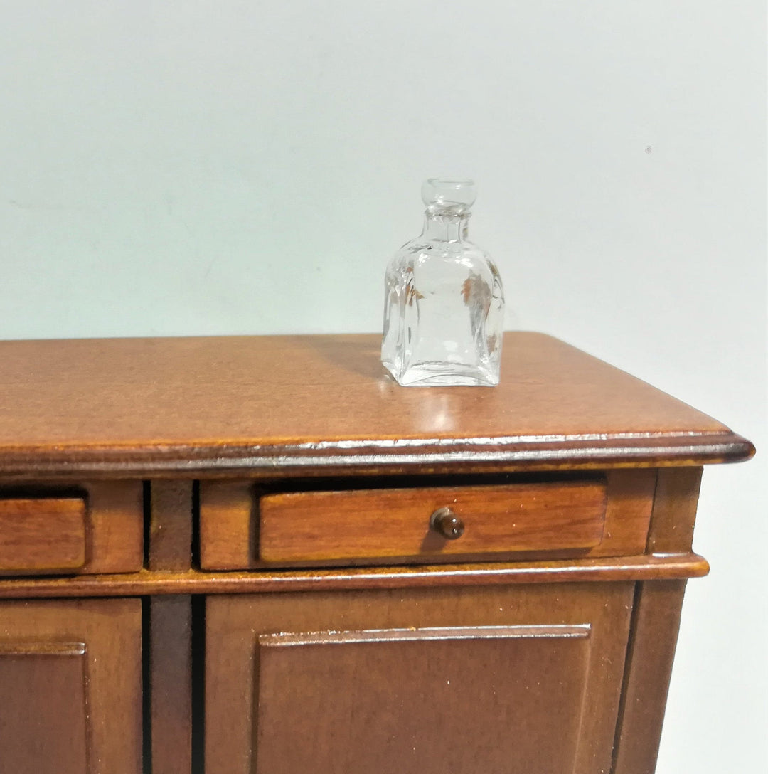Dollhouse Miniature Glass Decanter Bottle with Stopper Clear 1:12 Scale - Miniature Crush