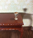 Dollhouse Miniature Goblet Gold (faux) Ornate Metal 1:12 Scale Hand Painted - Miniature Crush