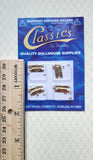 Dollhouse Miniature H Hinges Working Brass Gold x4 Gold 1:12 Scale Includes Nails - Miniature Crush