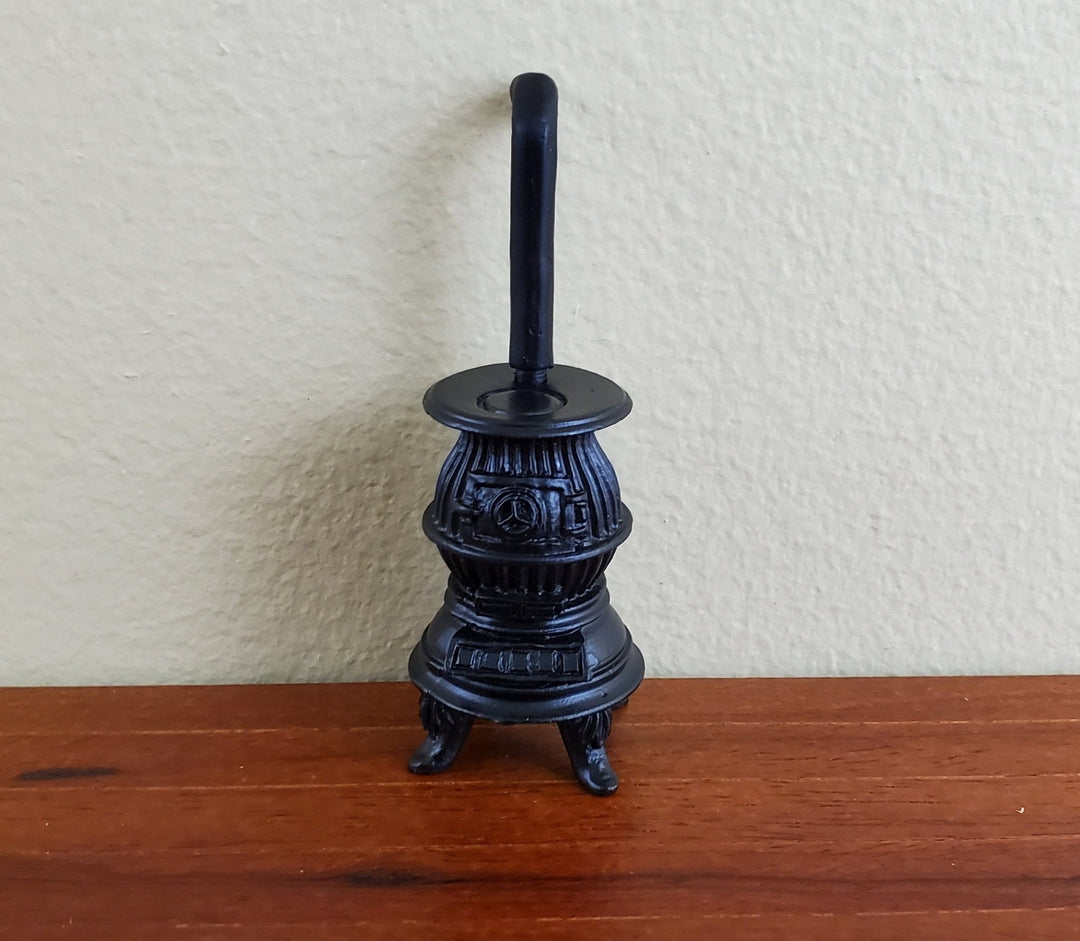 Dollhouse Miniature Half Scale Pot Belly Wood Stove 1:24 Scale Resin - Miniature Crush