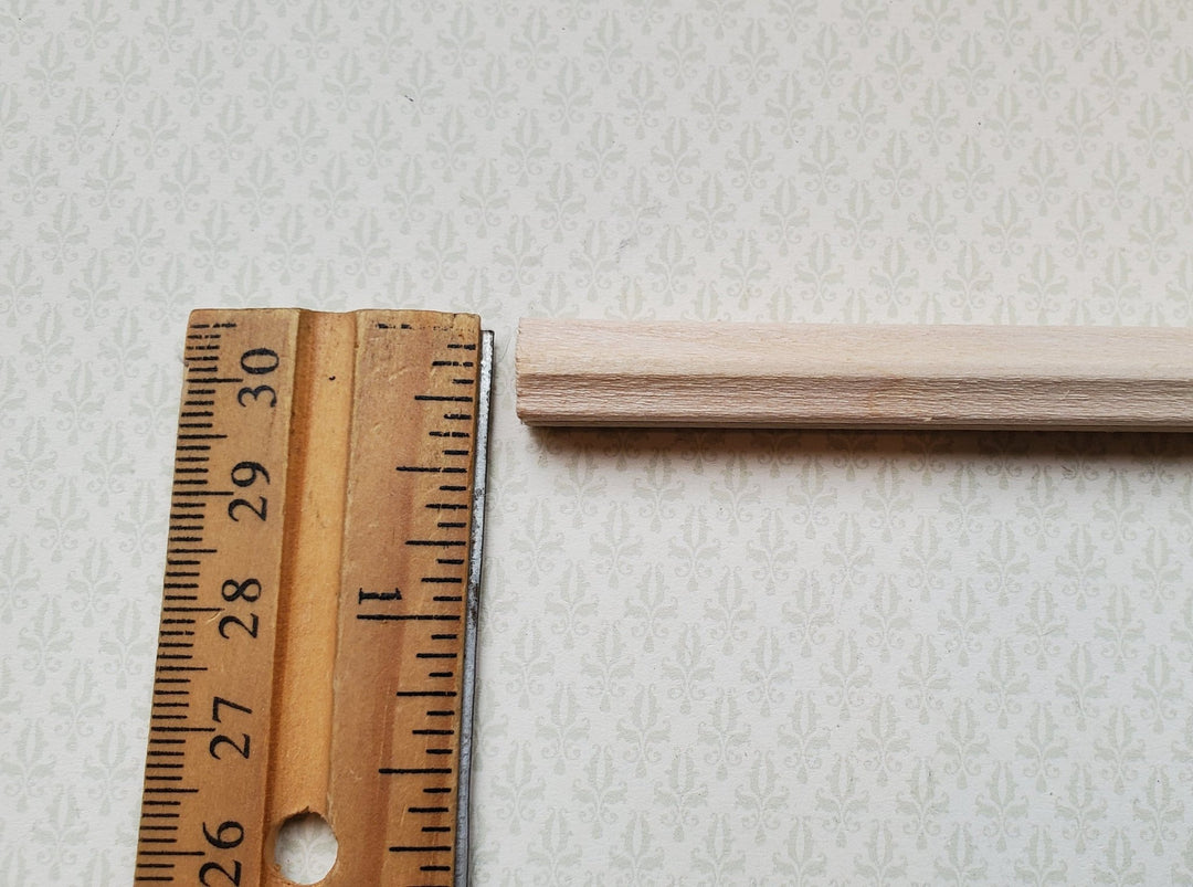 Dollhouse Miniature Handrail Banister for Stairs 3/8" w x 18" long 1:12 Scale HRB10 - Miniature Crush
