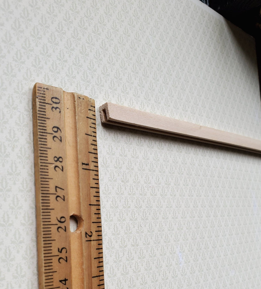 Dollhouse Miniature Handrail Banister Porch Rail 1/16" Slot Channel Molding 1:12 Scale - Miniature Crush