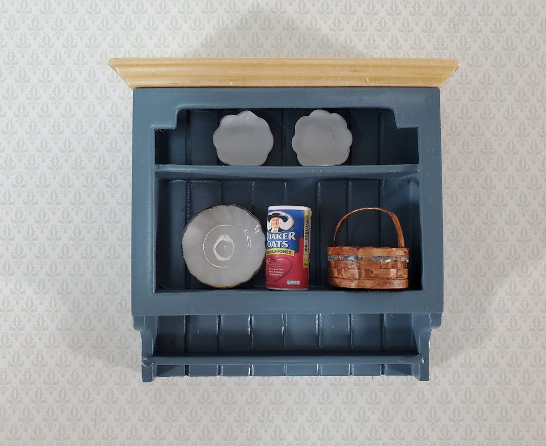 Dollhouse Miniature Hanging Shelf Blue/Gray 1:12 Scale Kitchen Bathroom Furniture - Miniature Crush